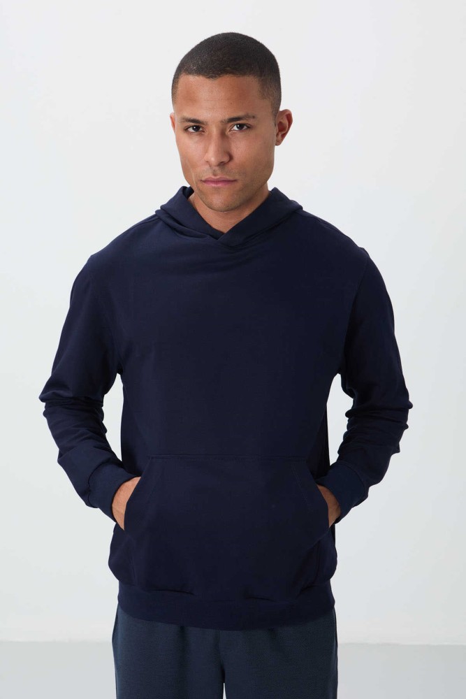 Erkek Lacivert Sweatshirt görsel 2