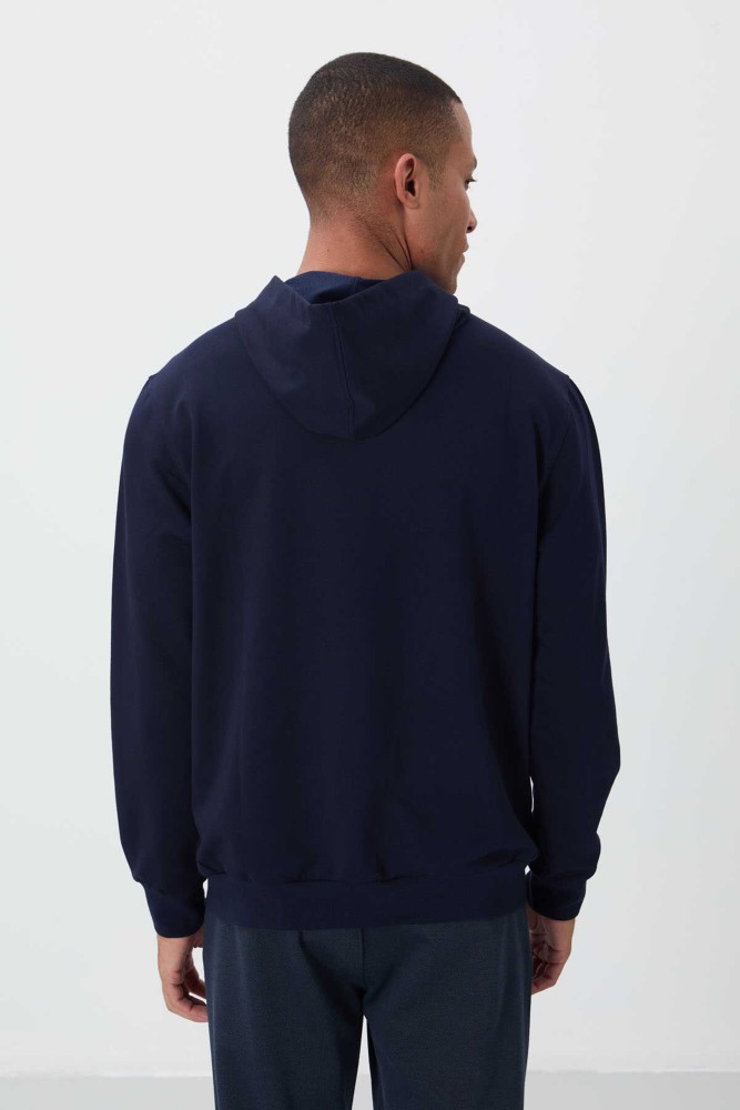 Erkek Lacivert Sweatshirt görsel 4