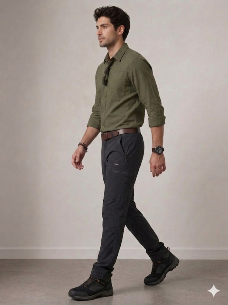 Erkek Siyah Outdoor Pantolon görsel 3