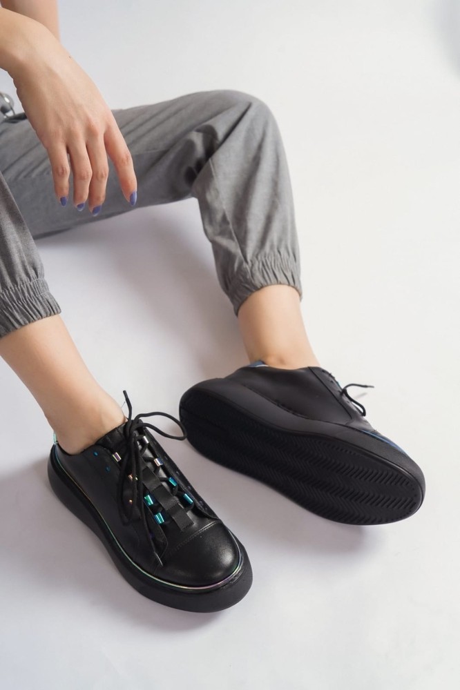 Kadın Siyah Sneaker Spor Ayakkabı görsel 3