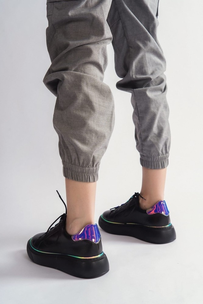 Kadın Siyah Sneaker Spor Ayakkabı görsel 4