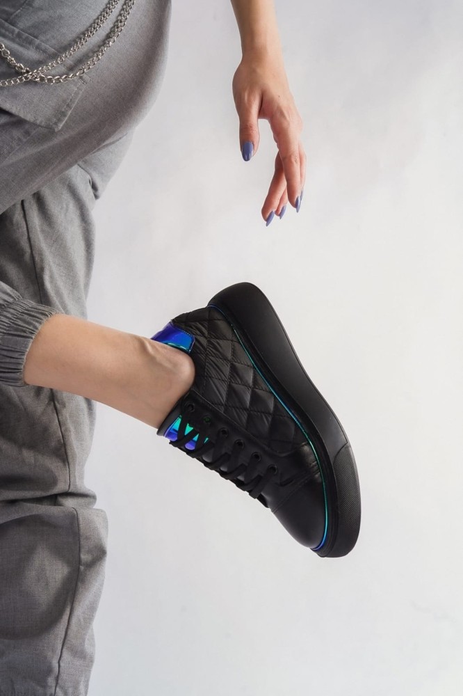 Kadın Siyah Sneaker Spor Ayakkabı görsel 2