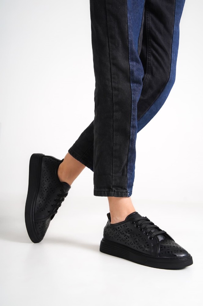 Kadın Siyah Sneaker Spor Ayakkabı görsel 2