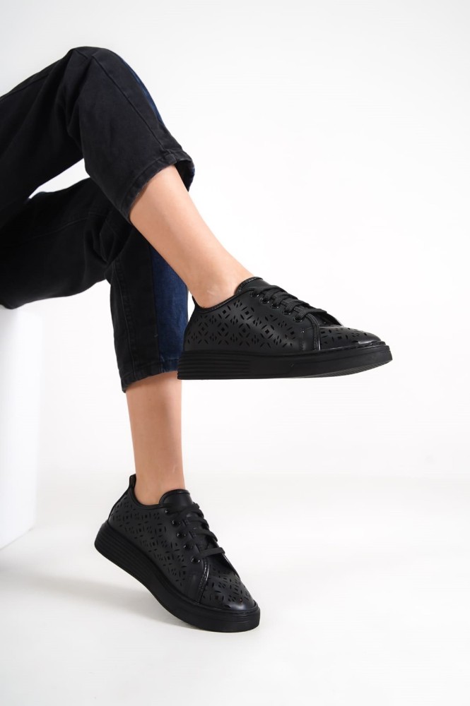 Kadın Siyah Sneaker Spor Ayakkabı görsel 3