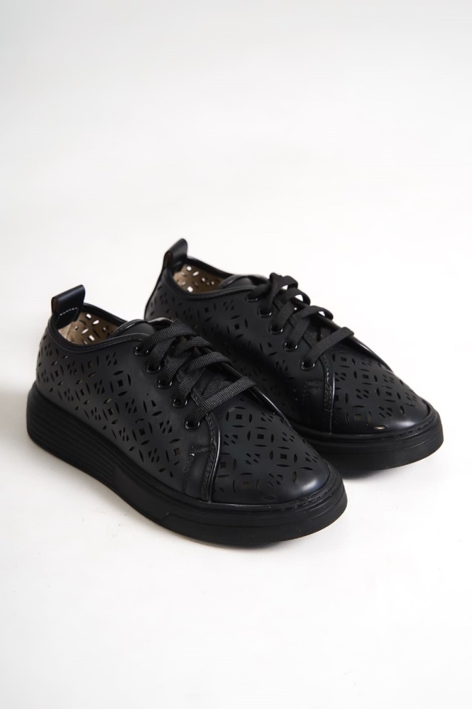Kadın Siyah Sneaker Spor Ayakkabı görsel 4