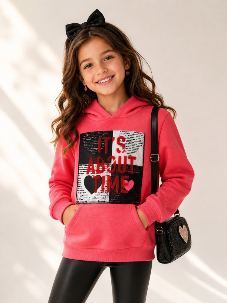 Kız Çocuk Nar Çiçeği Sweatshirt görsel 2