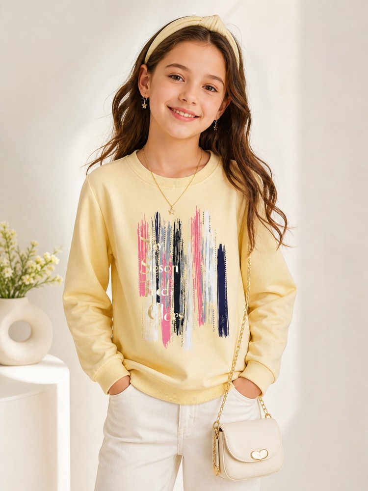 Kız Çocuk Sarı Sweatshirt