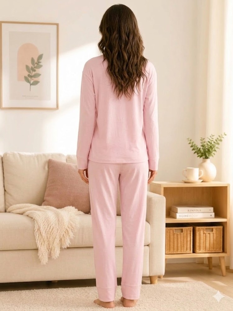 Kadın Pudra Pijama Takımı görsel 3