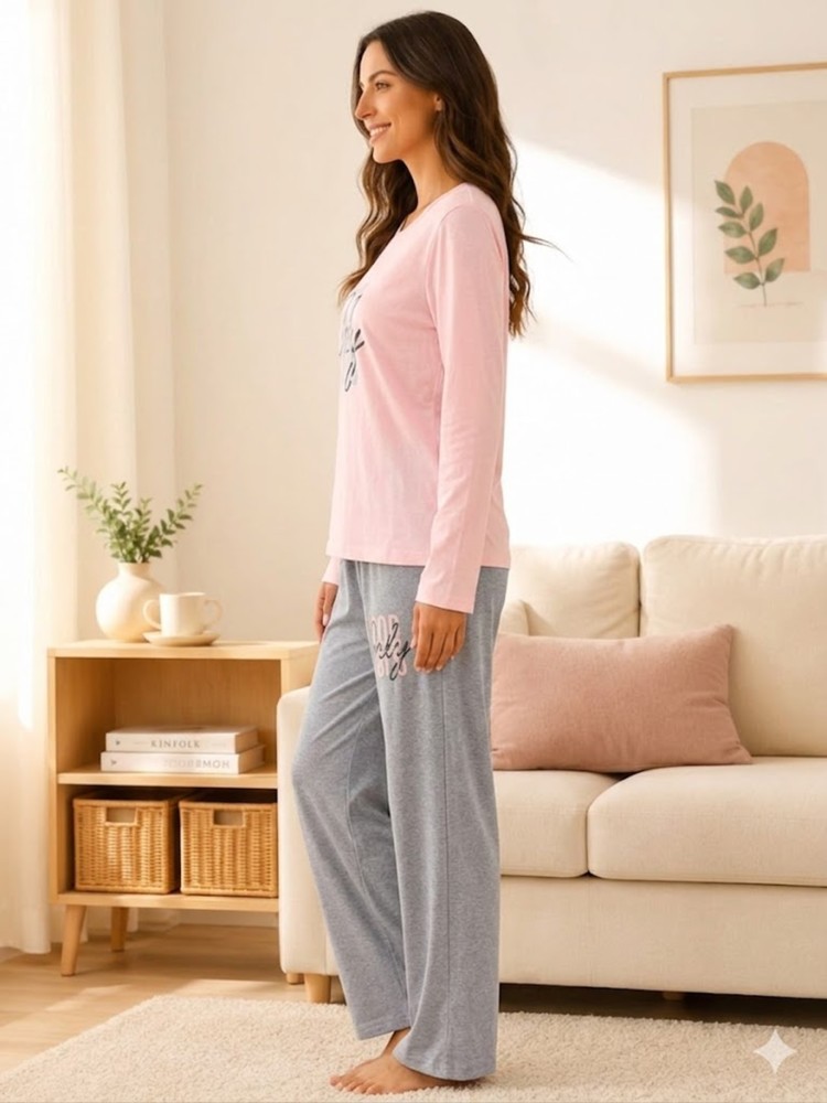 Kadın Pudra Pijama Takımı görsel 2