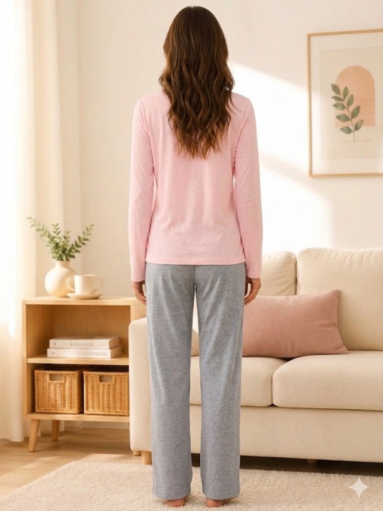 Kadın Pudra Pijama Takımı görsel 3