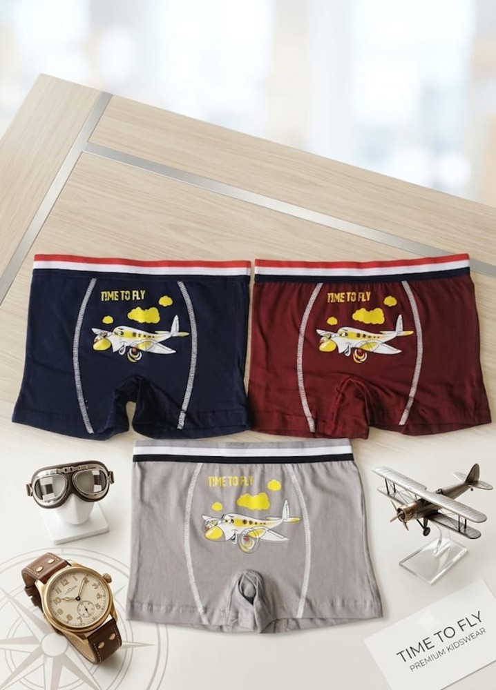 Erkek Çocuk Renkli Pamuklu Boxer 3 ' Lü Paket