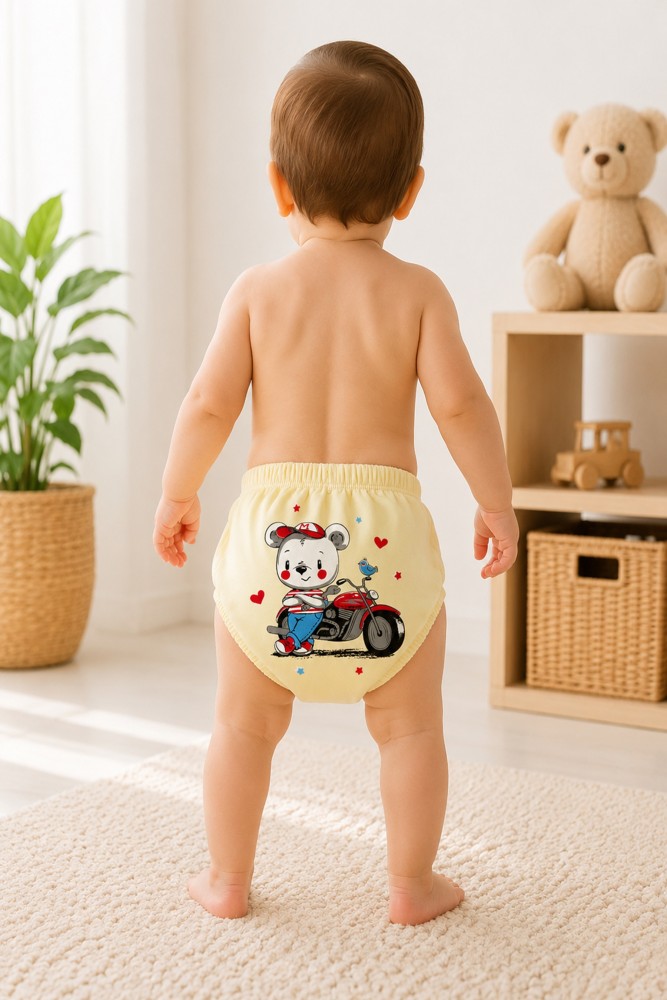 Erkek Bebek Sarı Alıştırma Külodu görsel 3