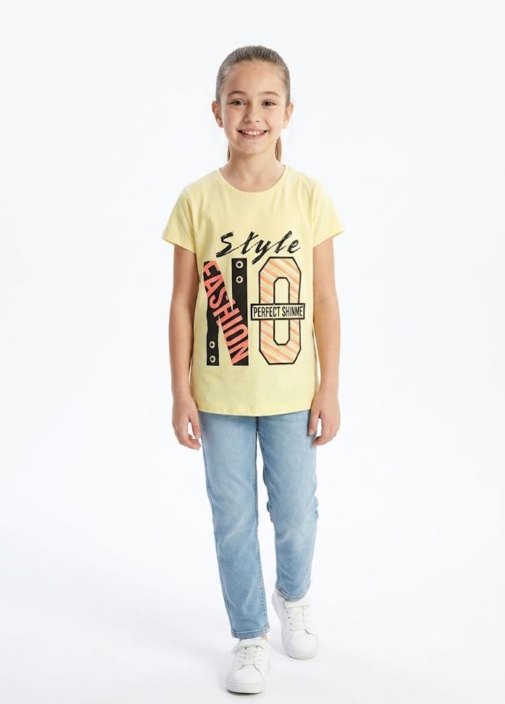 Kız Çocuk Sarı T-Shirt