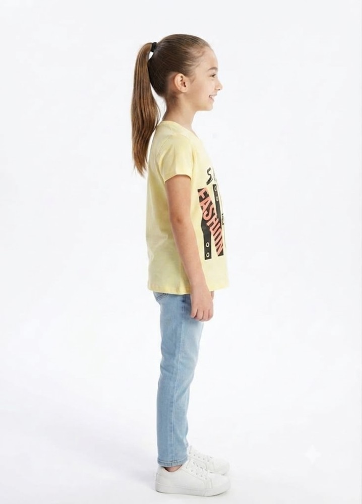 Kız Çocuk Sarı T-Shirt görsel 2