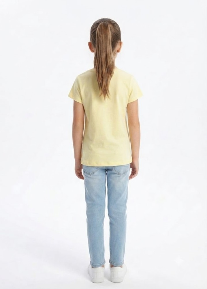 Kız Çocuk Sarı T-Shirt görsel 3