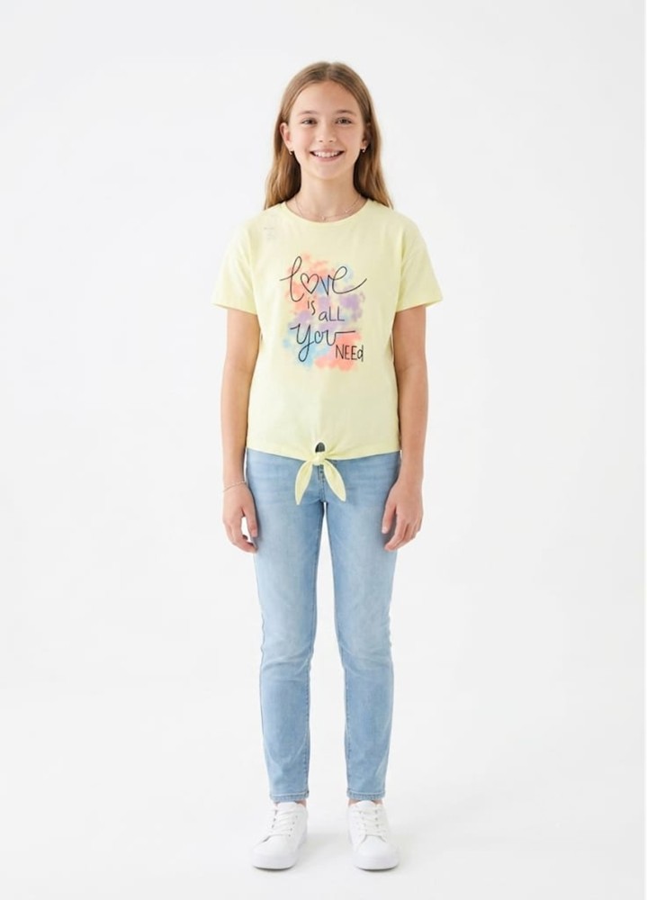 Kız Çocuk Sarı T-Shirt 00666SR
