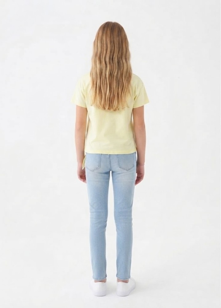 Kız Çocuk Sarı T-Shirt 00666SR görsel 3