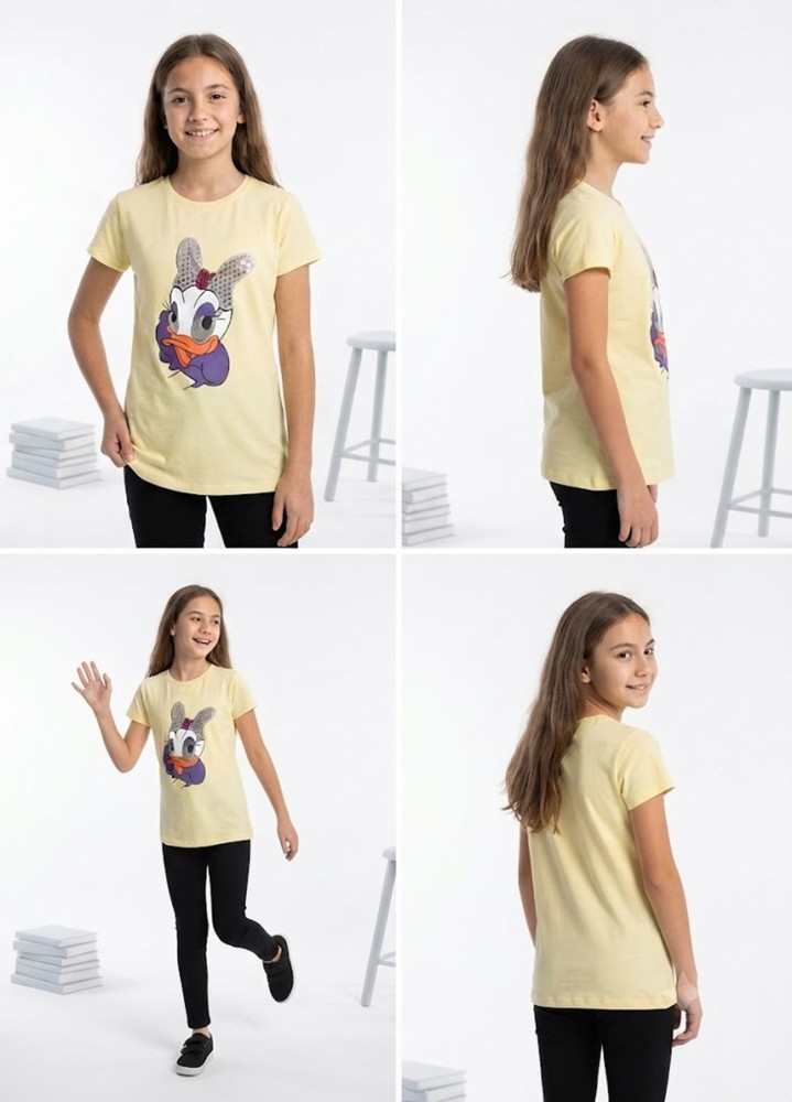 Kız Çocuk Sarı T-Shirt görsel 4