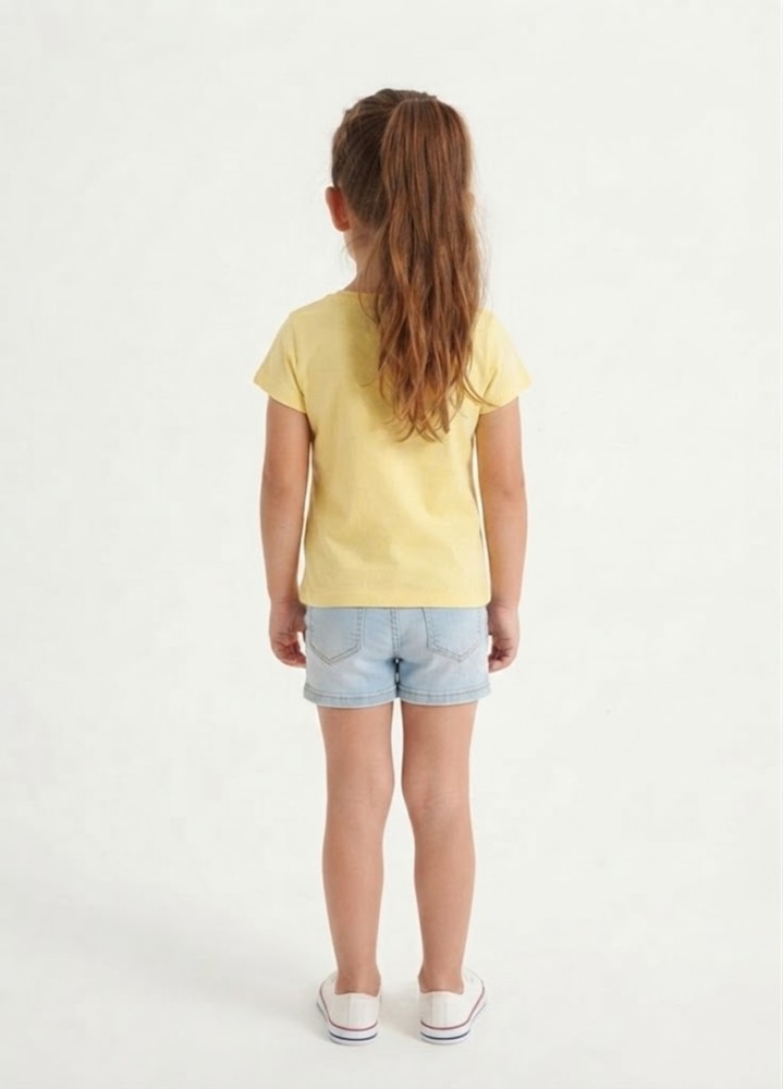 Kız Çocuk Sarı T-Shirt görsel 3