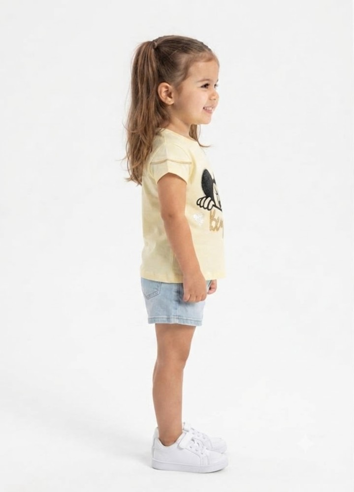 Kız Çocuk Sarı T-Shirt görsel 2