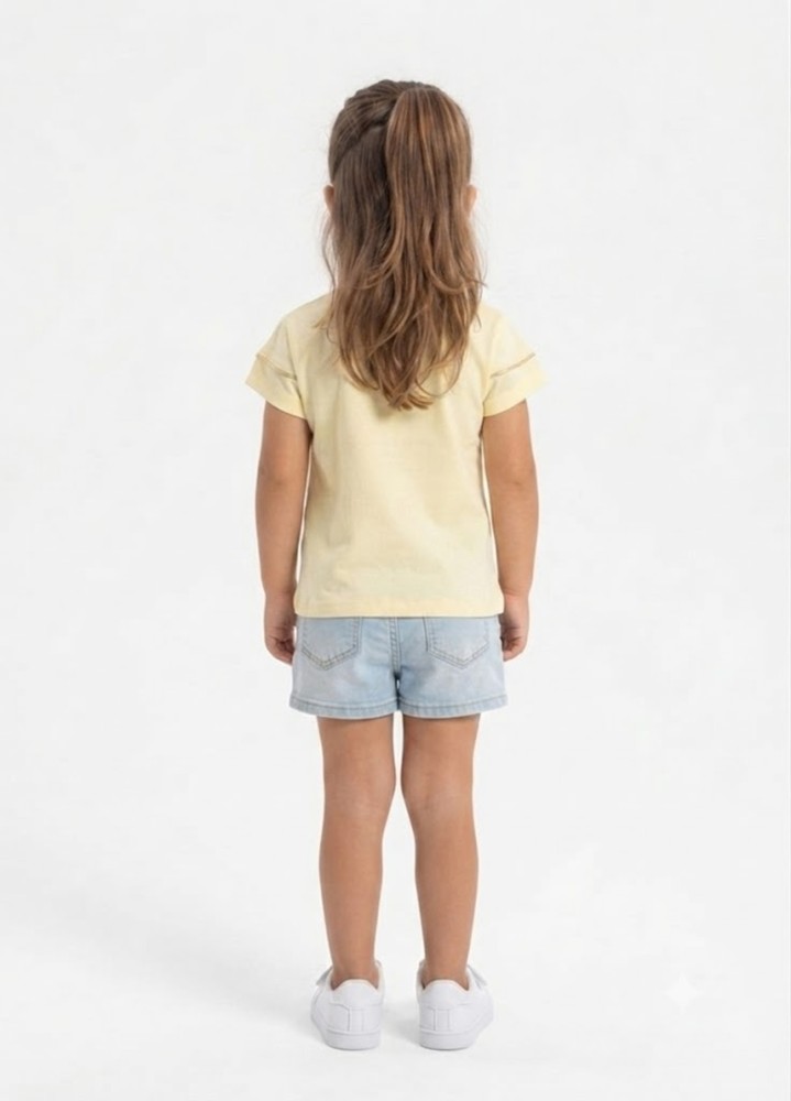 Kız Çocuk Sarı T-Shirt görsel 3