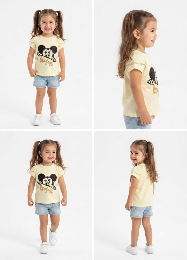 Kız Çocuk Sarı T-Shirt görsel 4