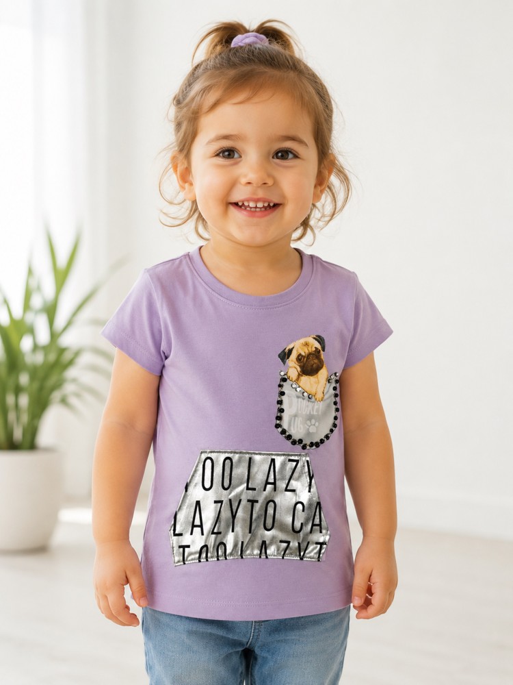 Kız Çocuk Mor T-Shirt