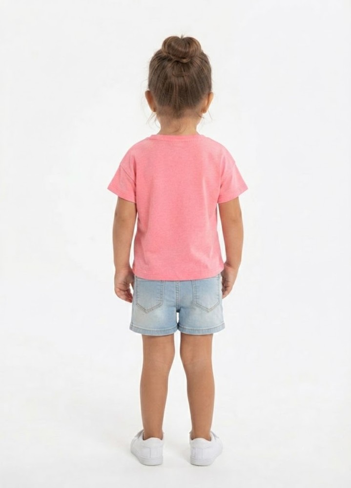 Kız Çocuk Pembe T-Shirt görsel 3