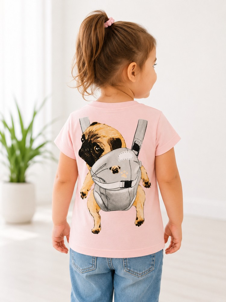 Kız Çocuk Pembe T-Shirt 00677PB görsel 3