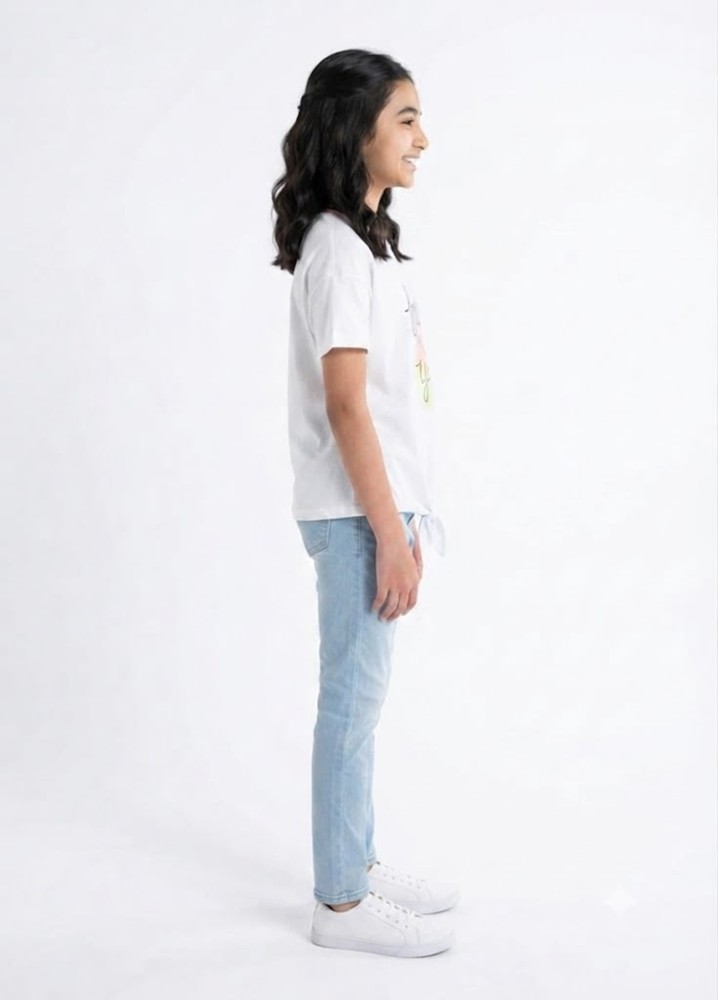 Kız Çocuk Beyaz T-Shirt görsel 2