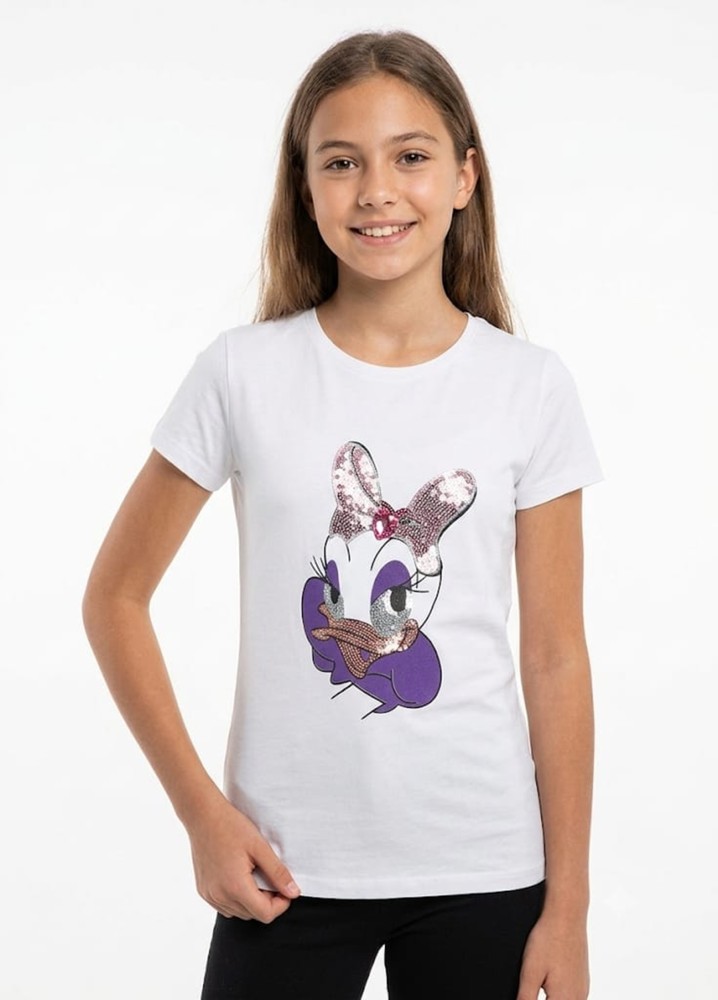 Kız Çocuk Beyaz T-Shirt
