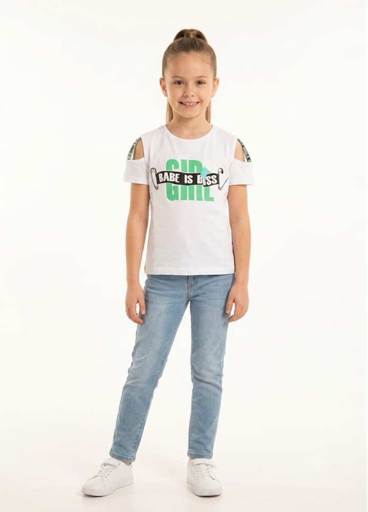 Kız Çocuk Beyaz T-Shirt