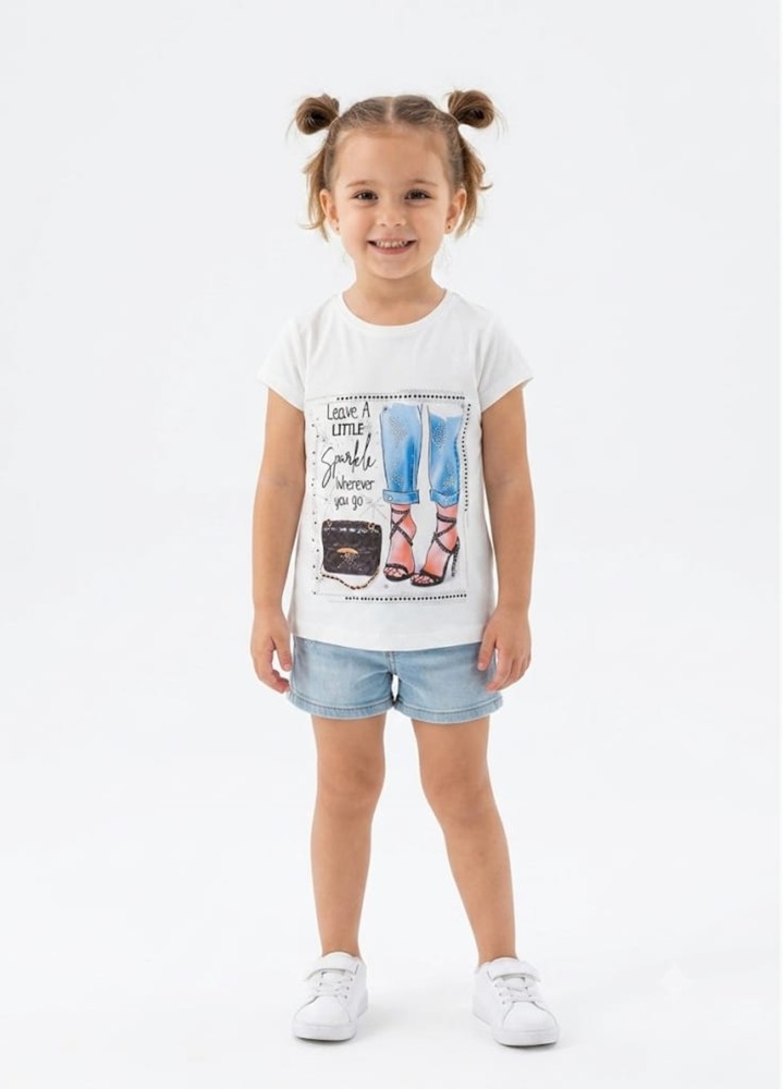 Kız Çocuk Beyaz T-Shirt