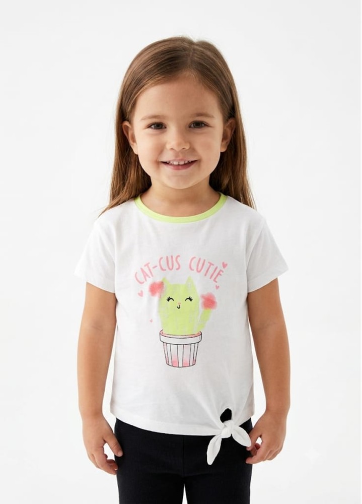 Kız Çocuk Beyaz T-Shirt