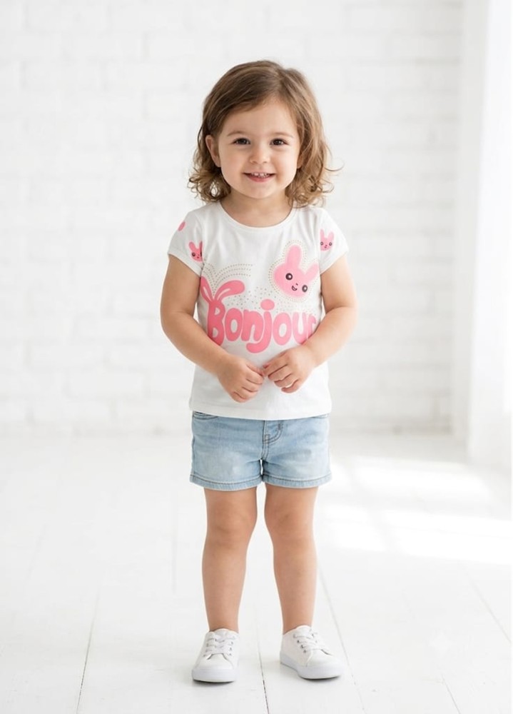 Kız Çocuk Beyaz T-Shirt