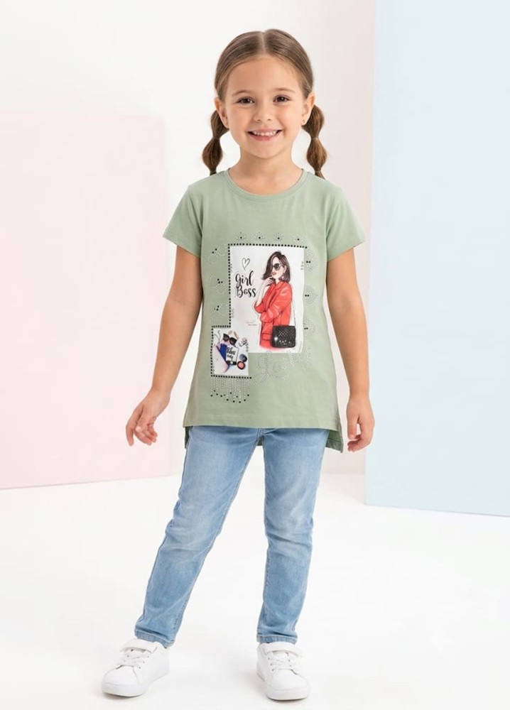 Kız Çocuk Yeşil T-Shirt