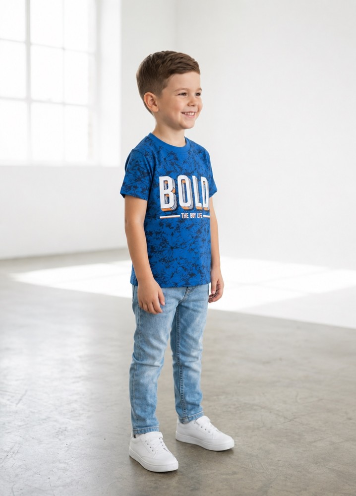 Erkek Çocuk Mavi T-Shirt görsel 2