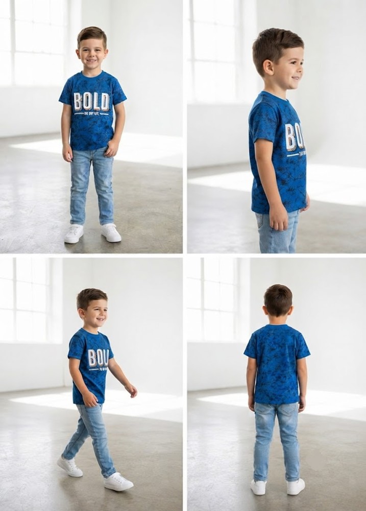 Erkek Çocuk Mavi T-Shirt görsel 4
