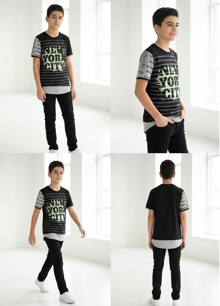 Erkek Çocuk Siyah T-Shirt görsel 4