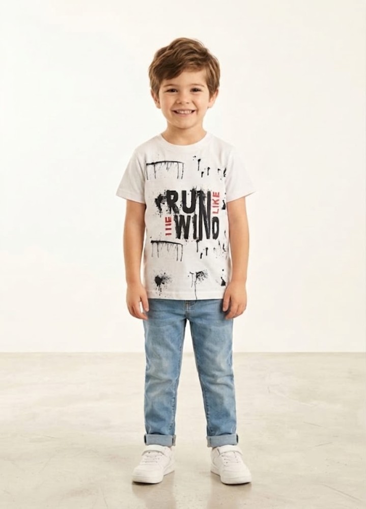 Erkek Çocuk Beyaz T-Shirt