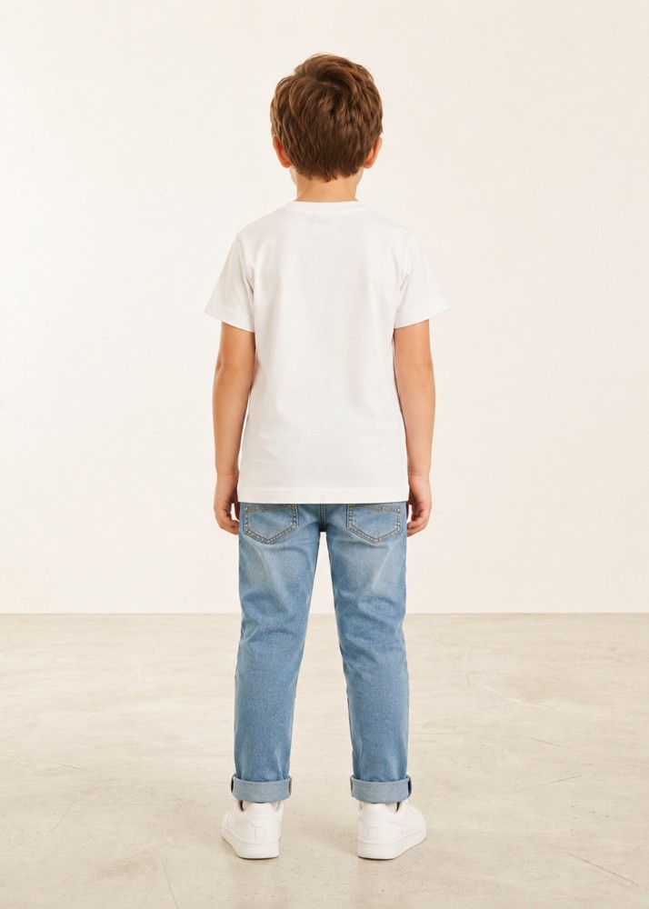 Erkek Çocuk Beyaz T-Shirt görsel 3