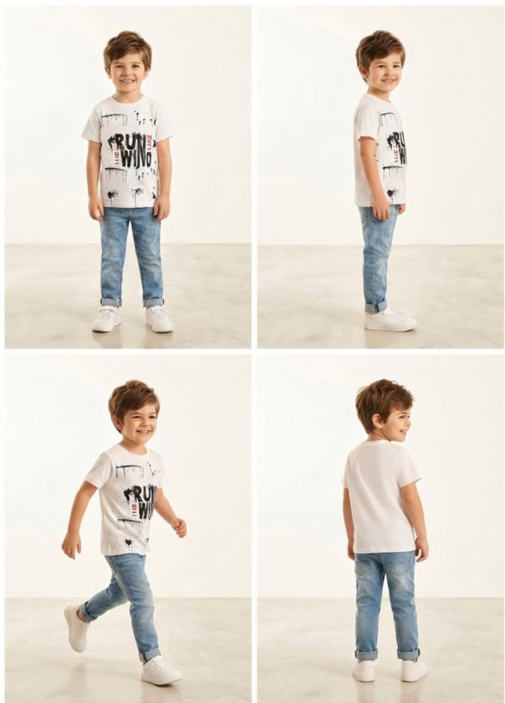 Erkek Çocuk Beyaz T-Shirt görsel 4