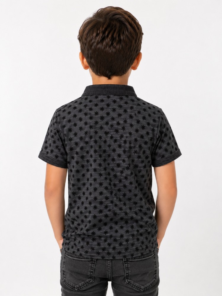 Erkek Çocuk Gri Polo Yaka T-Shirt 00705GR görsel 3