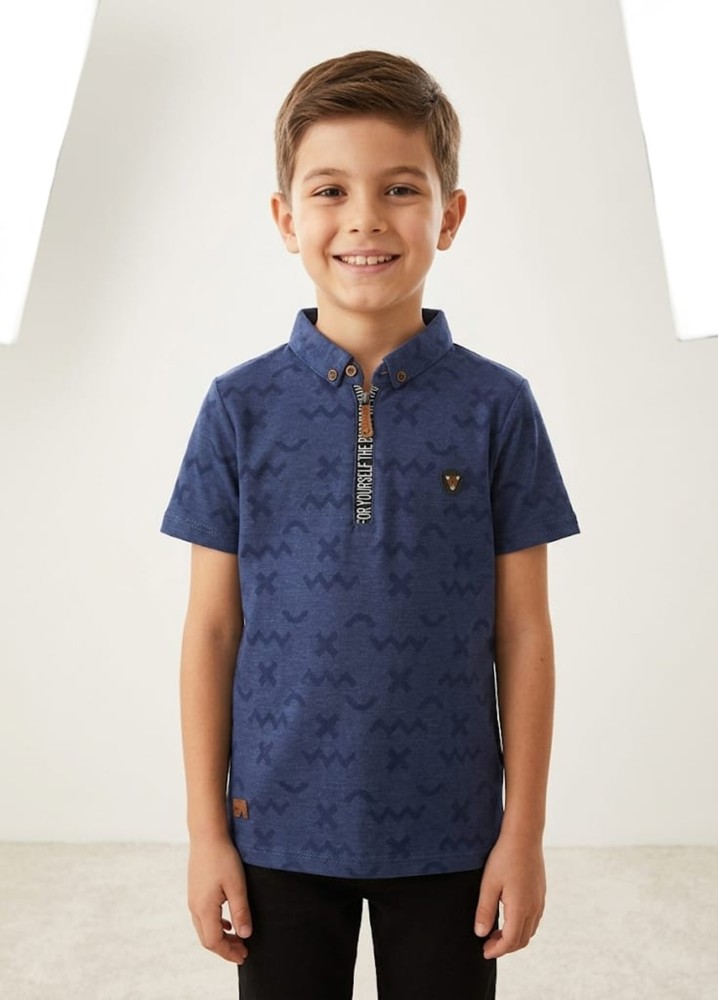 Erkek Çocuk Lacivert Polo Yaka T-Shirt