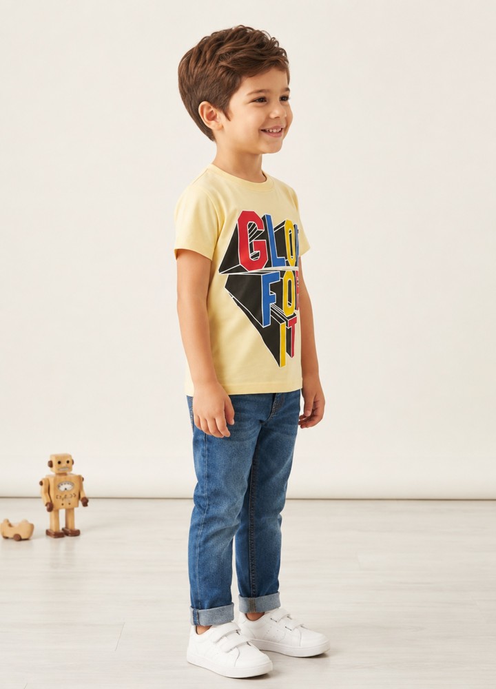Erkek Çocuk Sarı T-Shirt görsel 2