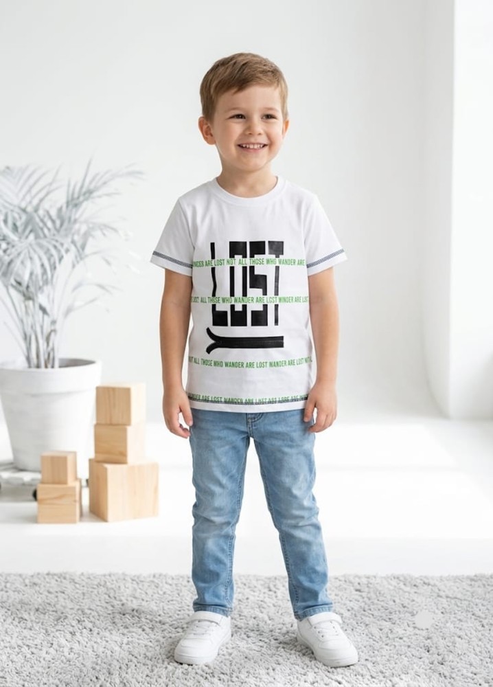 Erkek Çocuk Beyaz T-Shirt