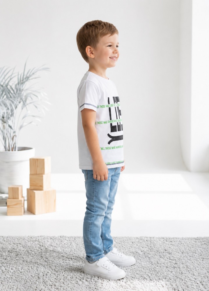 Erkek Çocuk Beyaz T-Shirt görsel 2