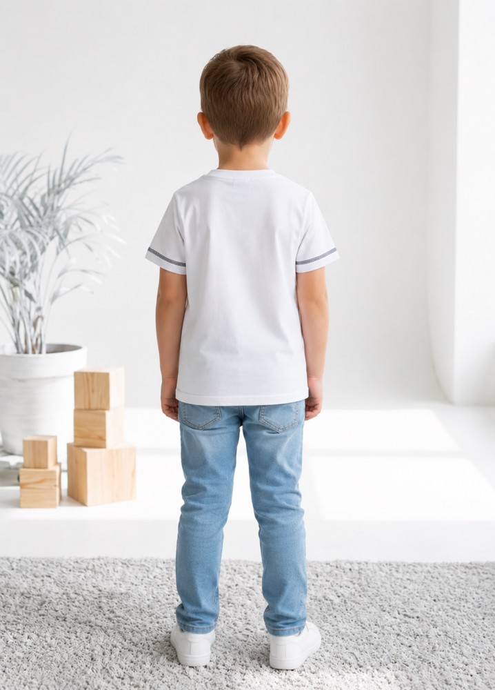 Erkek Çocuk Beyaz T-Shirt görsel 3
