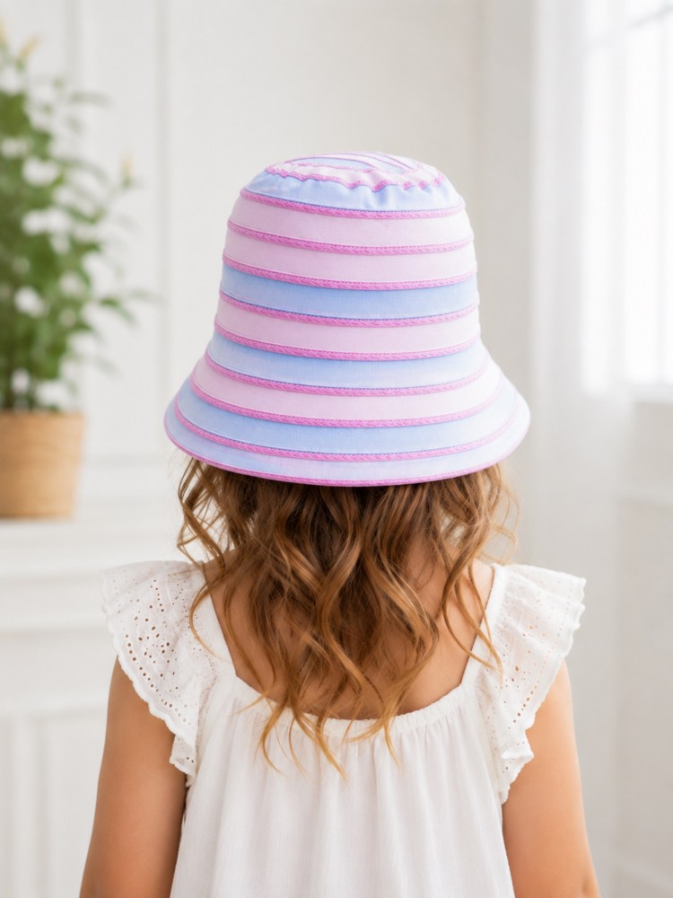 Kız Çocuk Pembe Bucket Şapka görsel 3