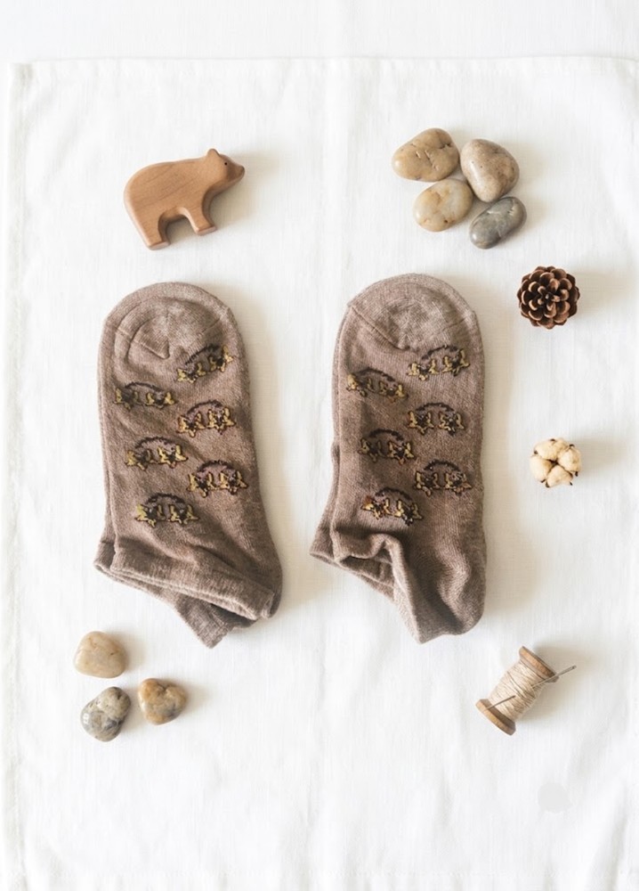 Kız Çocuk Kahverengi 2 Li Paket Patik Çorap